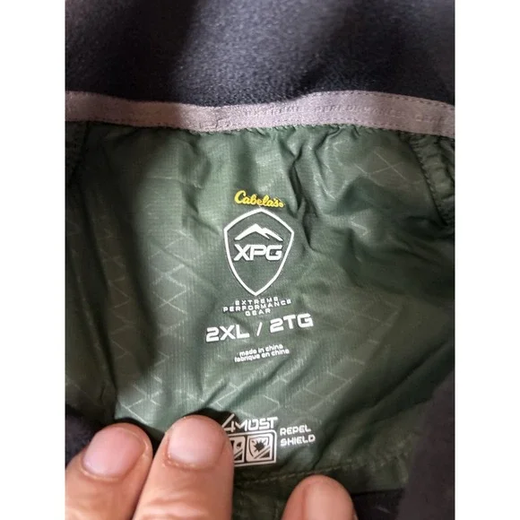CABELAS Mens Soft Shell Xpg Jacket 2XL Puff 4 Moist Repel Shield - Picture 2 of 7